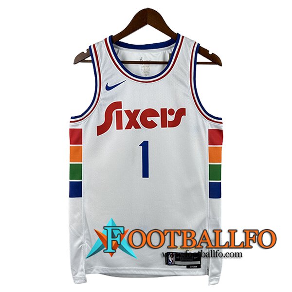 Camisetas Philadelphia 76ers (HARDEN #1) 2024/25 Blanco