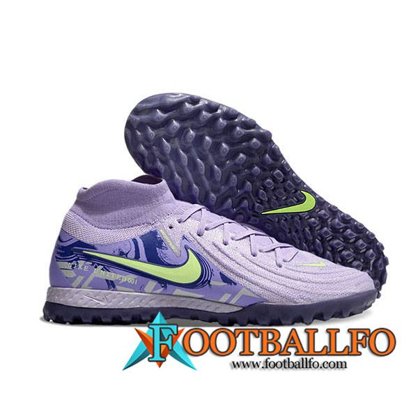 Nike Botas De Fútbol Phantom Luna Elite NU TF Violeta/Verde -02