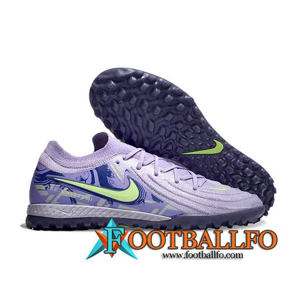 Nike Botas De Fútbol Phantom GX II EliteTF Violeta/Verde