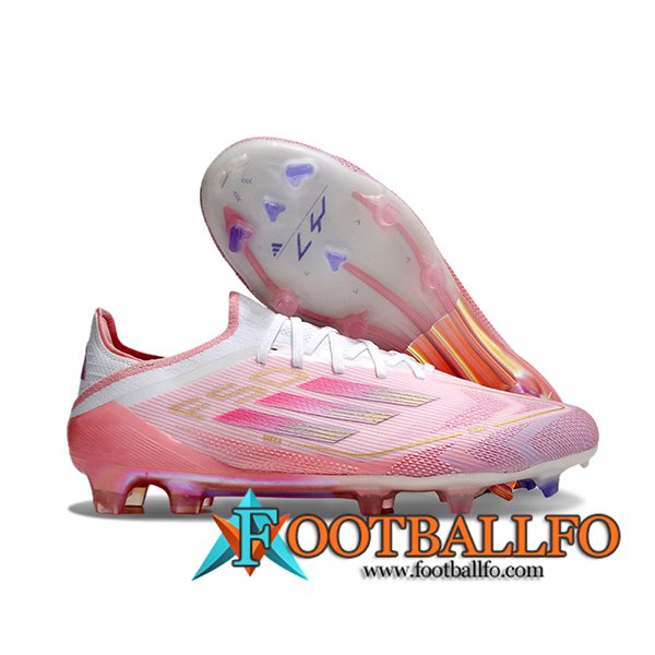 Adidas Botas De Fútbol F50 Elite FG Rosa/Blanco -02