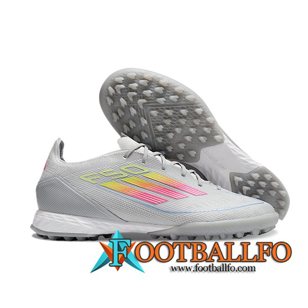 Adidas Botas De Fútbol F50 PRO TF Gris/Rosa/Amarillo