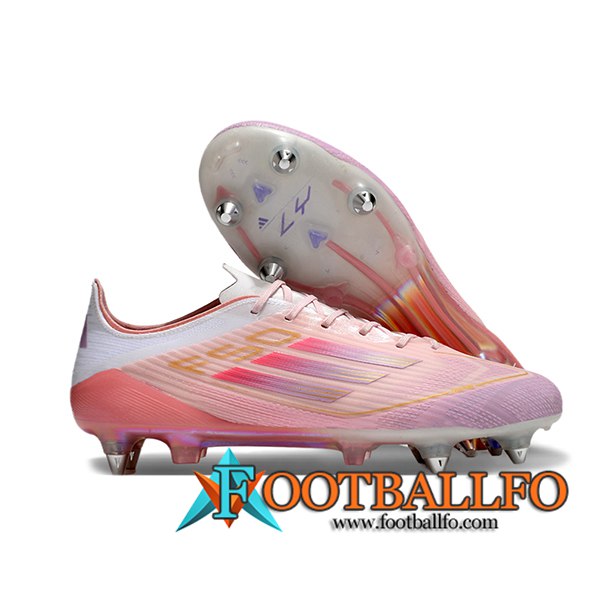 Adidas Botas De Fútbol F50 ELITE SG Rosa/Blanco -02