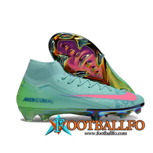 Nike Botas De Fútbol AIR Zoom Mercurial Vapor 16 Elite XXV FG SE Verde/Rosa -02