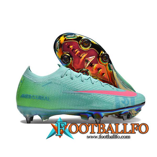 Nike Botas De Fútbol AIR ZOOM MERCURIAL VAPOR XVI ELITE SG-PRO Verde/Rosa