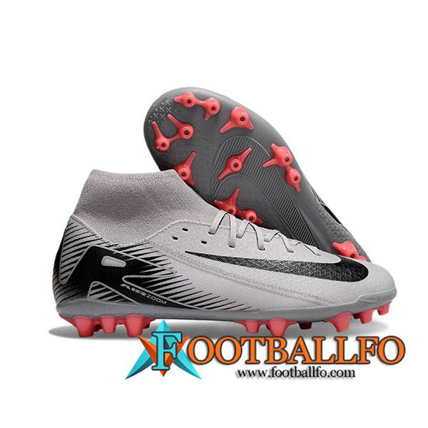 Nike Botas De Fútbol Mercurial Superfly 10 Academy Gris/Negro