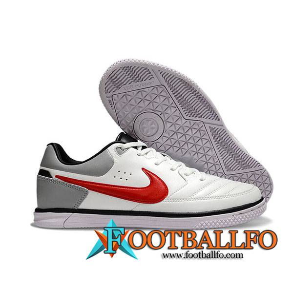 Nike Botas De Fútbol Gato IC Blanco/Gris/Rojo