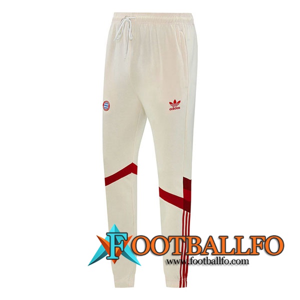 Pantalon Entrenamiento Bayern Munich Beige/Rojo 2024/2025