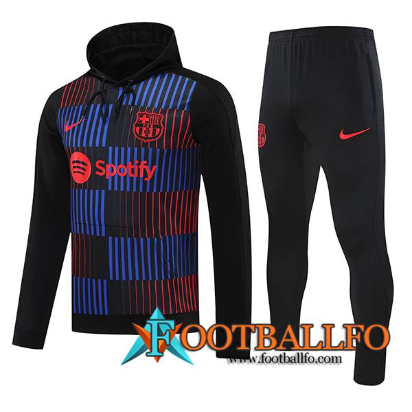 Chaqueta Con Capucha Chandal FC Barcelona Negro/Azul/Rojo 2024/2025