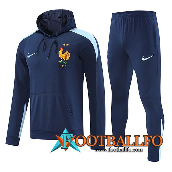 Chaqueta Con Capucha Chandal Francia azul reale 2024/2025