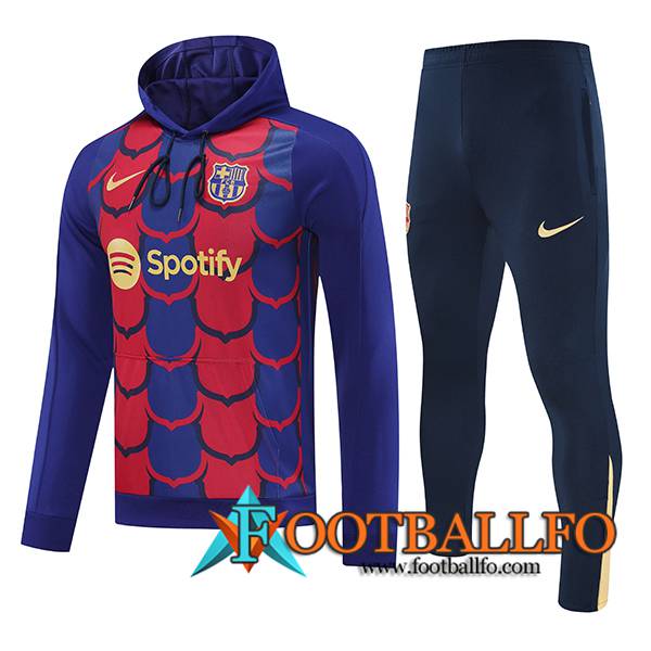 Chaqueta Con Capucha Chandal FC Barcelona Azul/Rojo 2024/2025