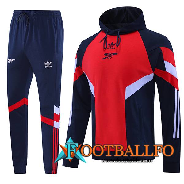 Chaqueta Con Capucha Chandal Arsenal Azul/Rojo/Blanco 2024/2025