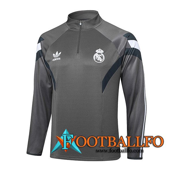 Sudadera De Entrenamiento Real Madrid Gris 2024/2025