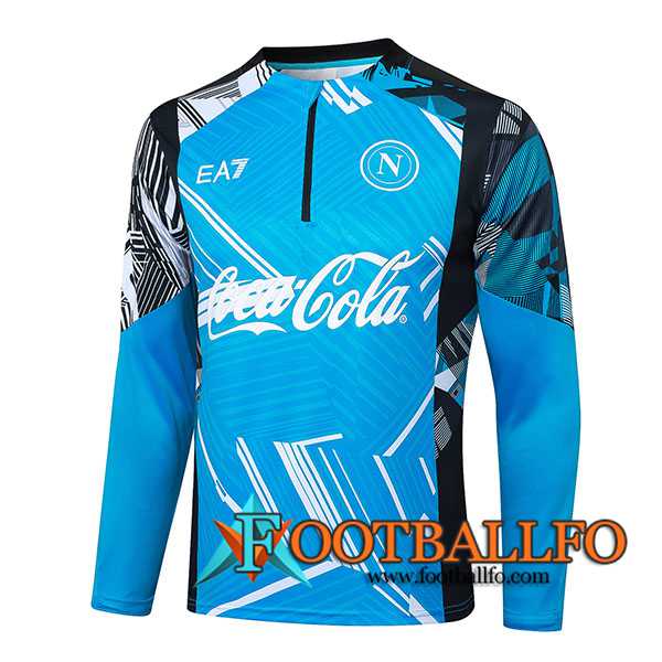 Sudadera De Entrenamiento SSC Napoli Azul/Blanco/Negro 2024/2025