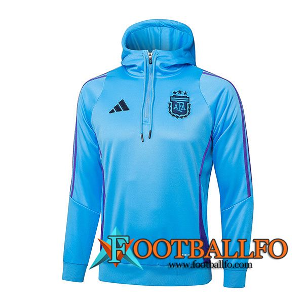 Sudadera De Entrenamiento Capucha Argentina Azul/Violeta 2024/2025