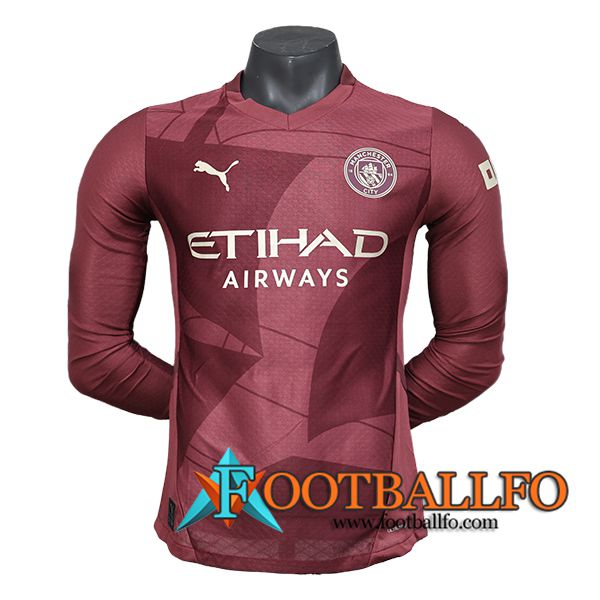 Camisetas De Futbol Manchester City Manga Largas Tercera 2024/2025