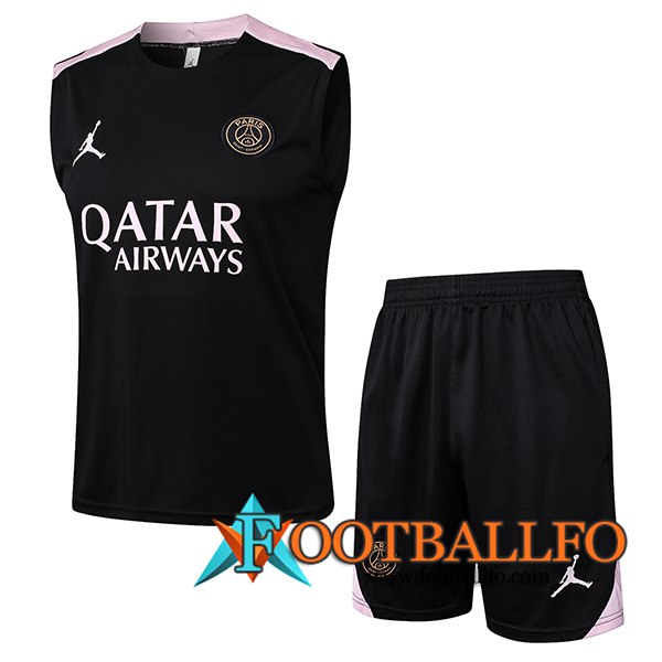 Camiseta Entrenamiento sin mangas PSG Negro/Rosa 2025/2026