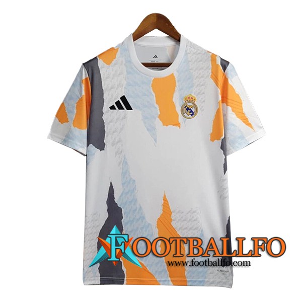 Camiseta Entrenamiento Real Madrid Blanco/Naranja/Gris/Azul 2025/2026