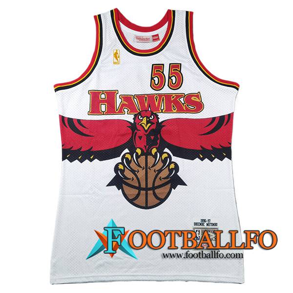 Camisetas Atlanta Hawks (MUTOMBO #55) 2025/26 Blanco/Rojo