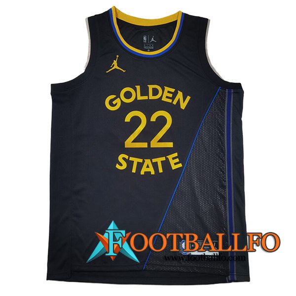 Camisetas Golden State Warriors (WIGGINS #22) 2025/26 Negro/Gris/Amarillo