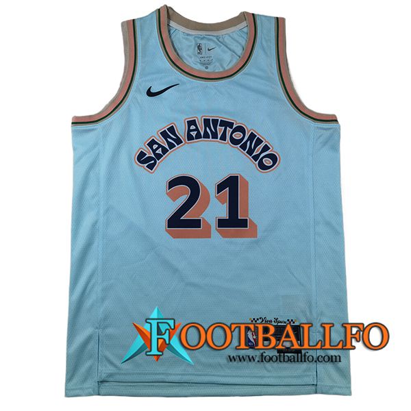 Camisetas San Antonio Spurs (DUNCAN #21) 2025/26 Azul/Naranja