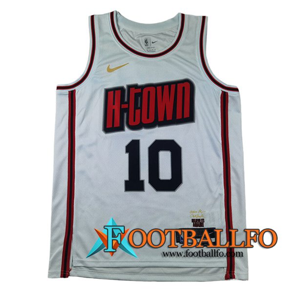 Camisetas Houston Rockets (SMITH JR. #10) 2025/26 Blanco/Rojo/Negro