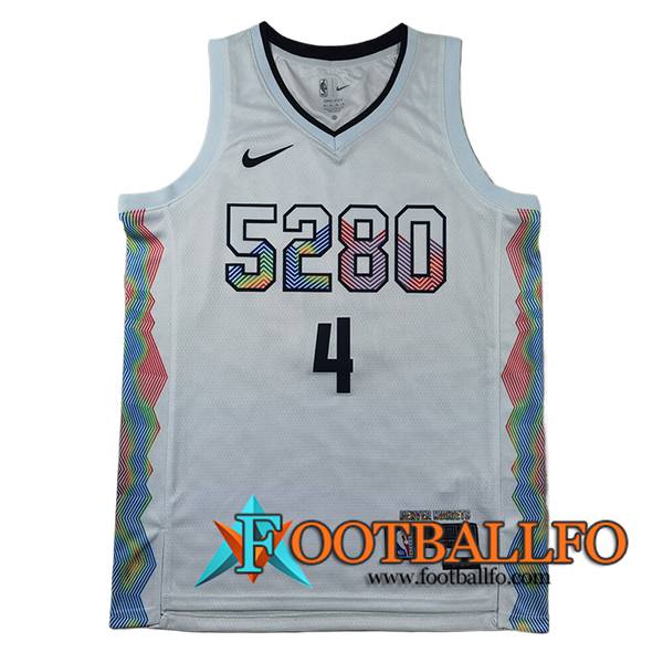 Camisetas Denver Nuggets (WESTBROOK #4) 2025/26 Blanco/Negro