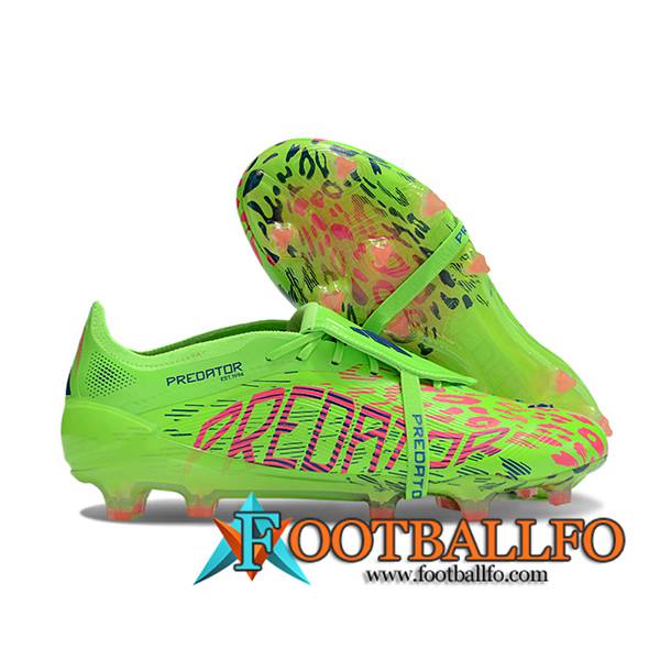 Adidas Botas De Fútbol 25 Predator Elite Tongue FG Verde/Rojo