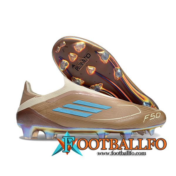 Adidas Botas De Fútbol F50 Elite Laceless FG Marrón/Azul