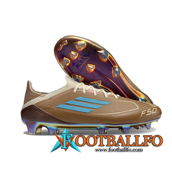 Adidas Botas De Fútbol F50 Elite FG Marrón/Azul -03