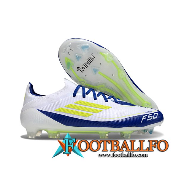 Adidas Botas De Fútbol F50 Elite FG Blanco/Amarillo/Azul