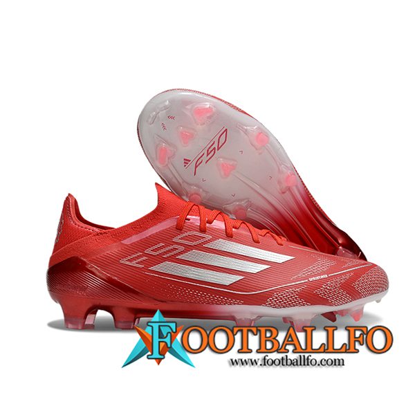 Adidas Botas De Fútbol F50 Elite FG Rojo/Gris -02