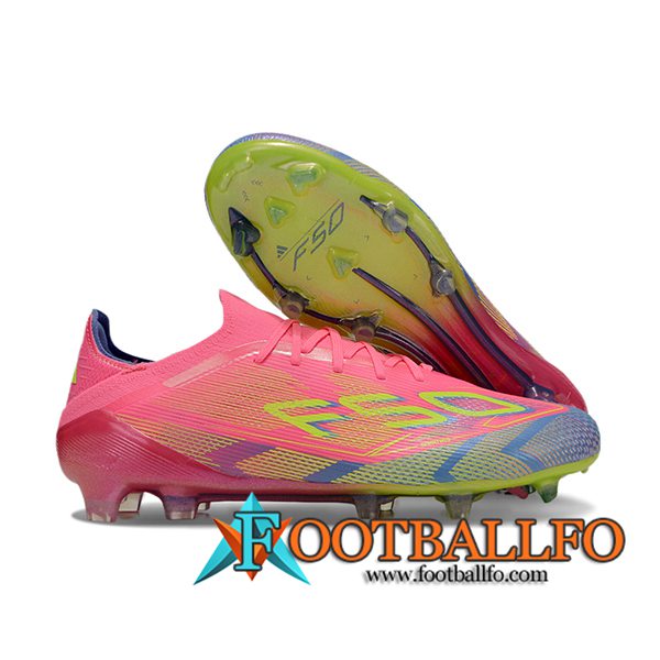 Adidas Botas De Fútbol F50 Elite FG Rosa/Verde/Violeta -02