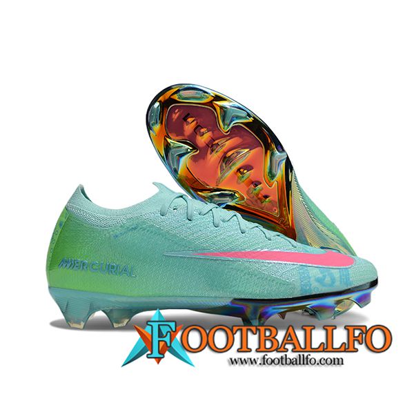 Nike Botas De Fútbol AIR Zoom Mercurial Vapor 16 Elite XXV FG SE Verde/Rosa -03