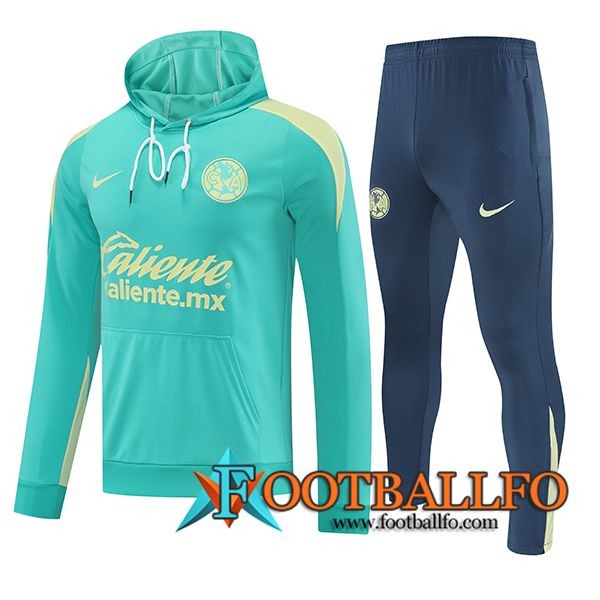 Chaqueta Con Capucha Chandal Club America Verde/Amarillo 2025/2026