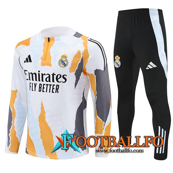 Chandal Equipos De Futbol Real Madrid Blanco/Amarillo/Gris 2025/2026