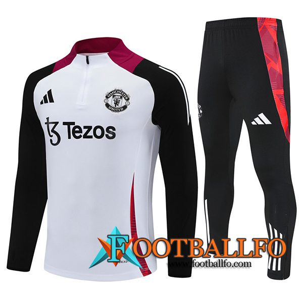 Chandal Equipos De Futbol Manchester United Blanco/Negro/Rojo 2025/2026