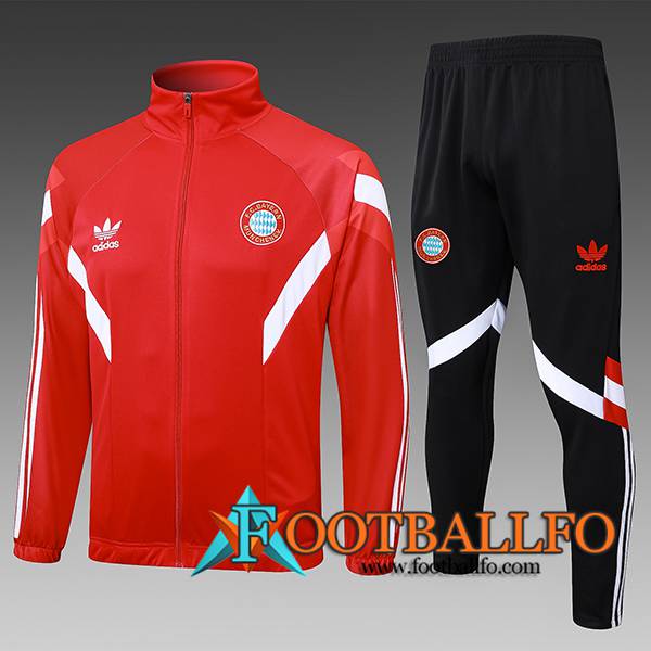 Chandal Equipos De Futbol Chaquetas Bayern Munich Ninos Rojo/Blanco 2025/2026