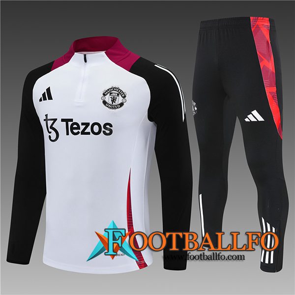 Chandal Equipos De Futbol Manchester United Ninos Blanco/Negro/Rojo 2025/2026