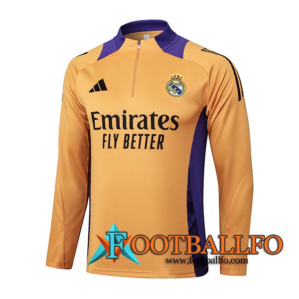 Sudadera De Entrenamiento Real Madrid Naranja/Violeta 2025/2026