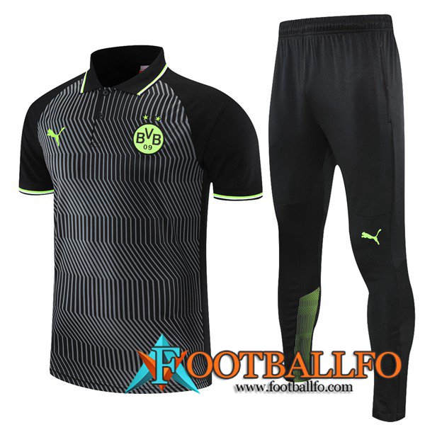Camiseta Polo Dortmund BVB + Pantalones Gris /Negro 2021/2022