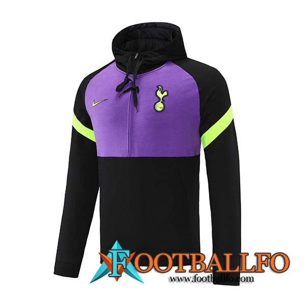 Sudadera De Entrenamiento Con Capucha Tottenham Hotspur Negro/Violet 2021/2022