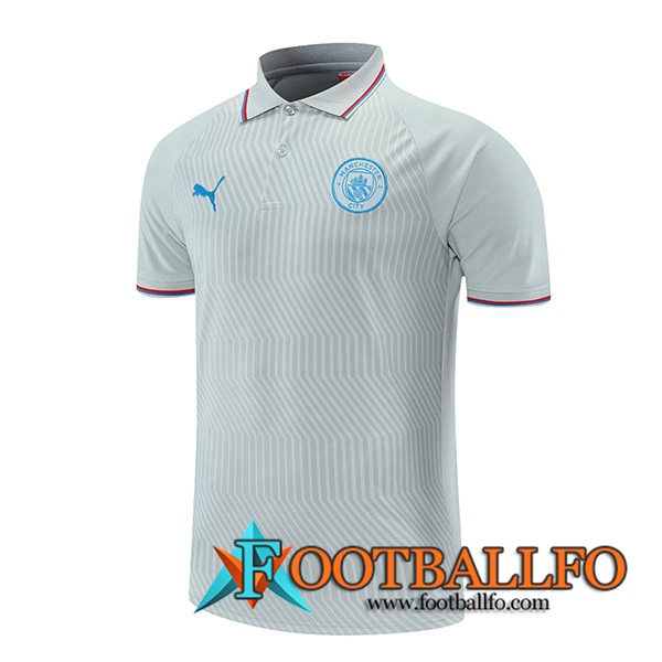Camiseta Polo Manchester City Rojo/Gris 2021/2022