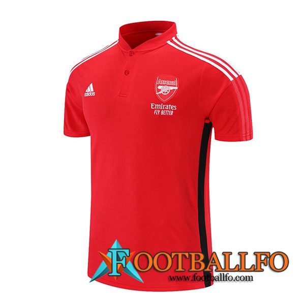 Camiseta Polo FC Arsenal Negro/Blancaa/Rojo 2021/2022