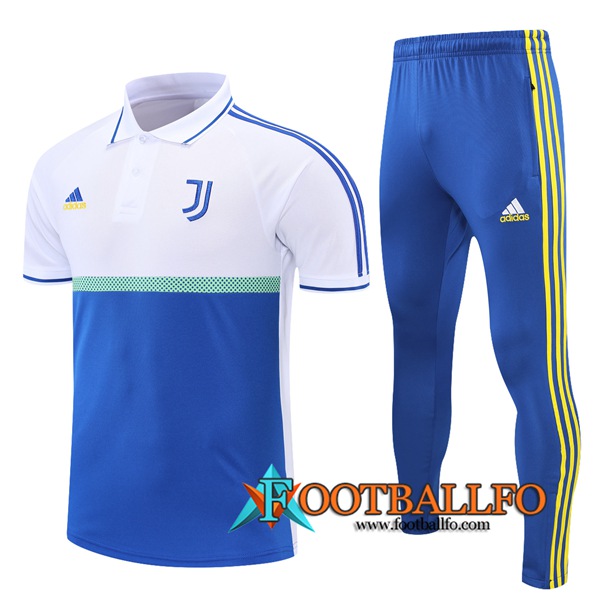 Camiseta Polo Juventus + Pantalones Blanca/Azul 2021/2022