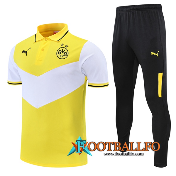 Camiseta Polo Dortmund BVB + Pantalones Blanca/Amarillo 2021/2022